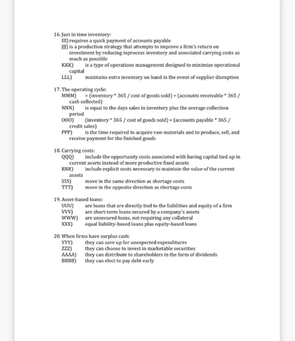  Multiple Choice (each question can have 0, 1, 2, 3 or