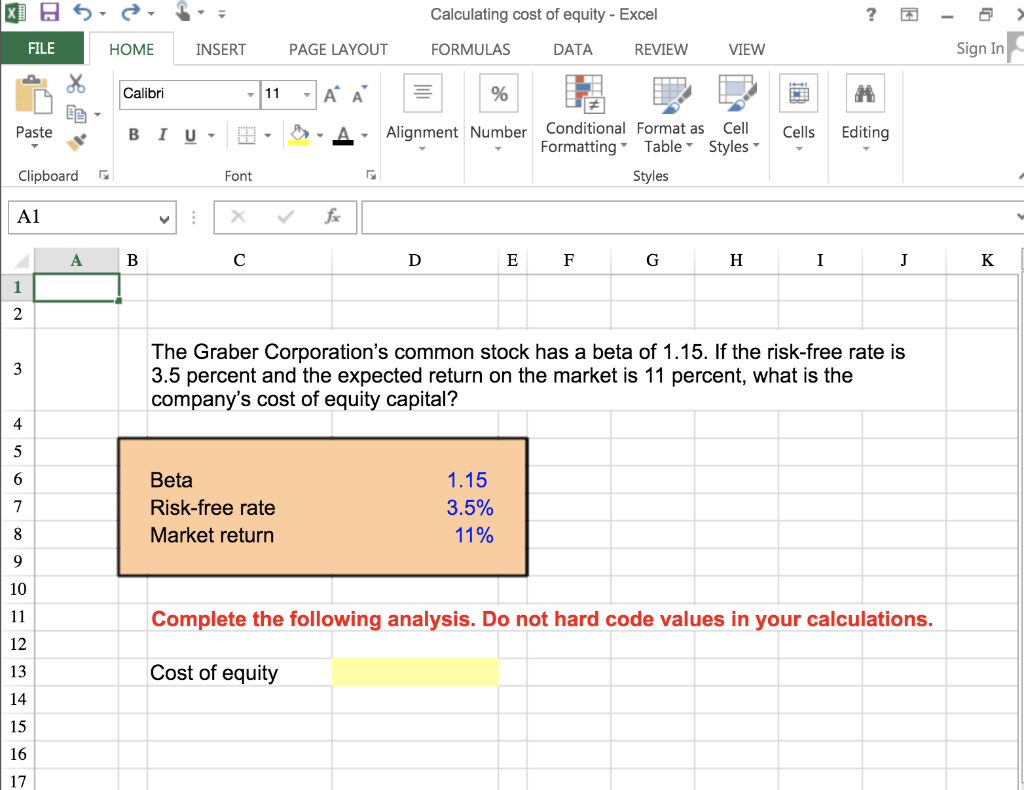 Please help me do this on excel XDS - Calculating cost