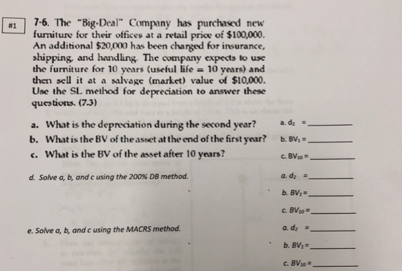 Could you please help with Part E (MACRS Method) I generated