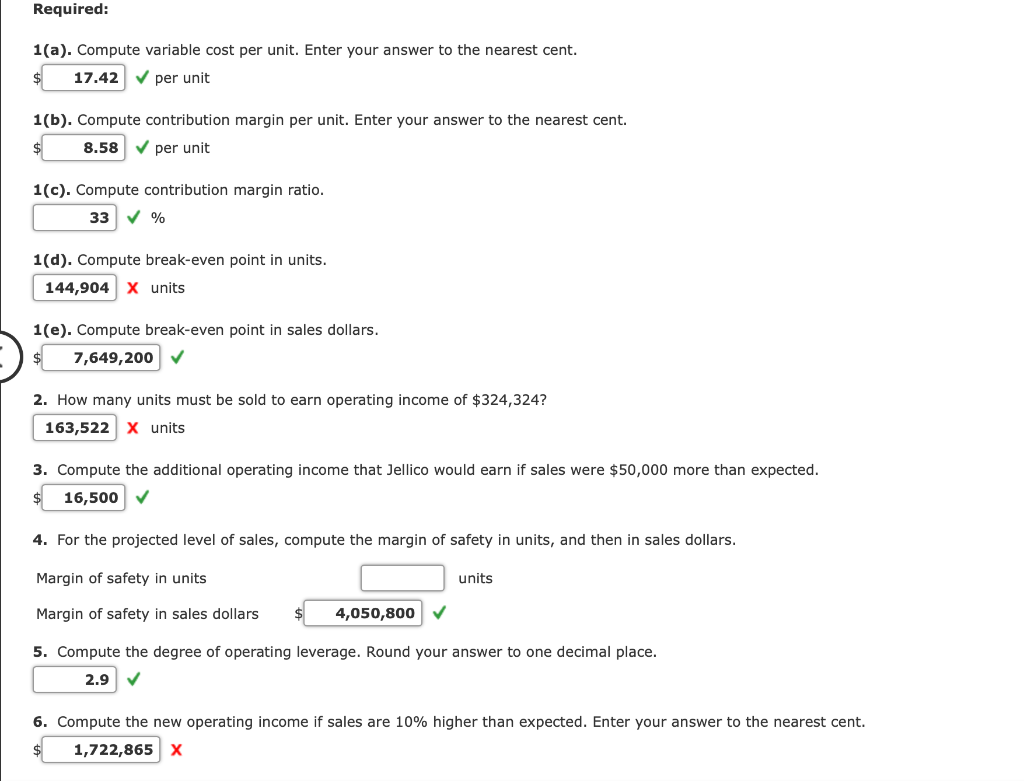 Break-Even Units, Contribution Margin Ratio, Multiple-Product Breakeven, Margin of Safety, Degree of