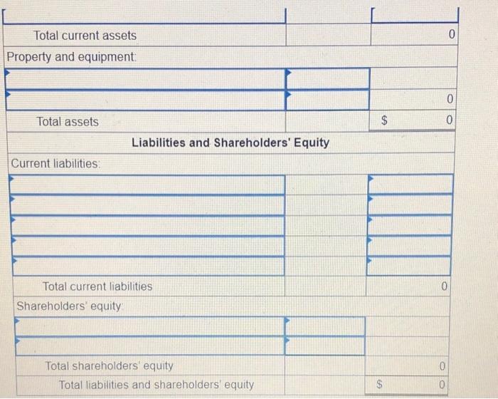 a classified balance sheet as of December 31, 2024. Note: Amounts to