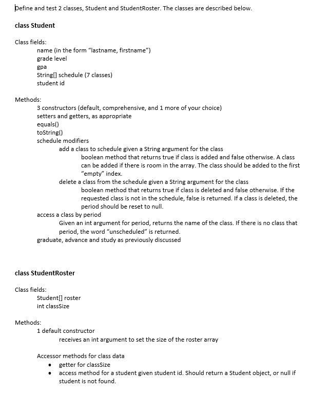 be filled in public class Student { String name; int studentID; int