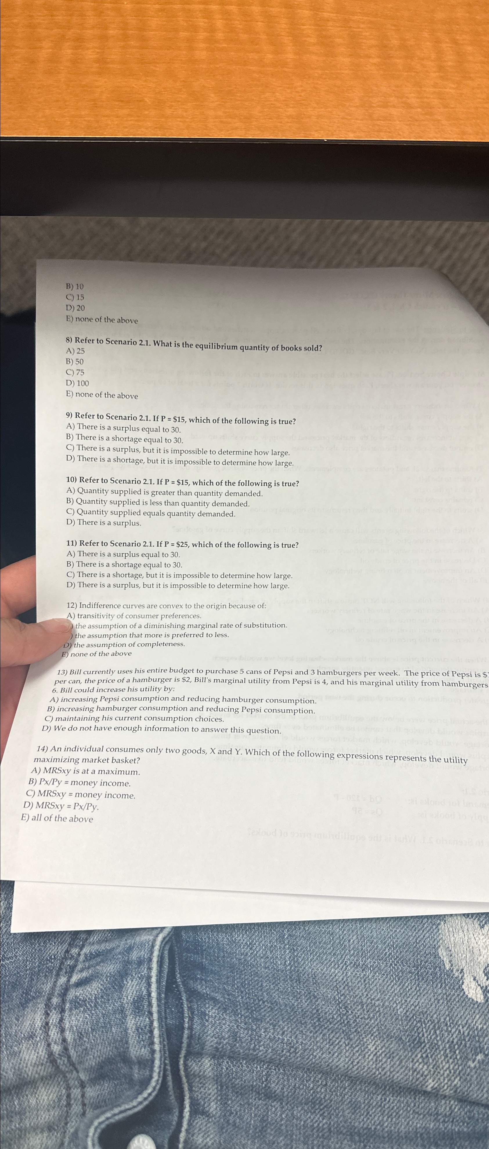  B)10 C)15 D)20 E) none of the above Refer to Scenario