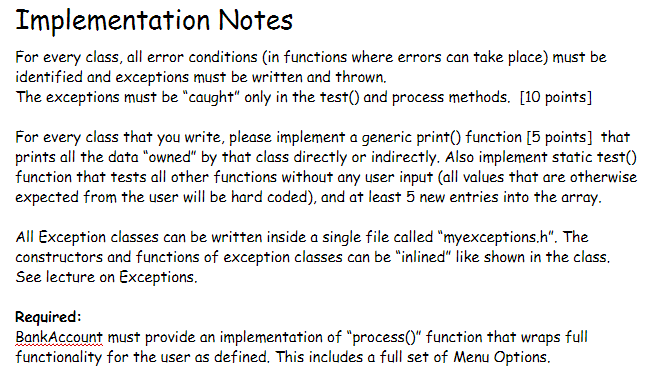 stored in an dynamically allocated array. Then you will use that class