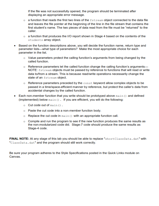 Lab 7 Stage 1 (Checkpoint) This file contains code that *Declares Stage