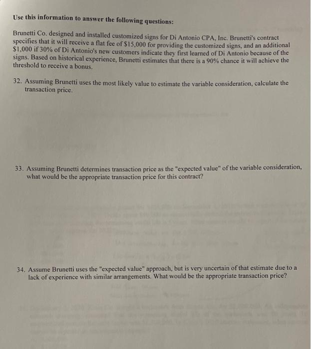 please solve the 3 questions. Use this information to answer the following