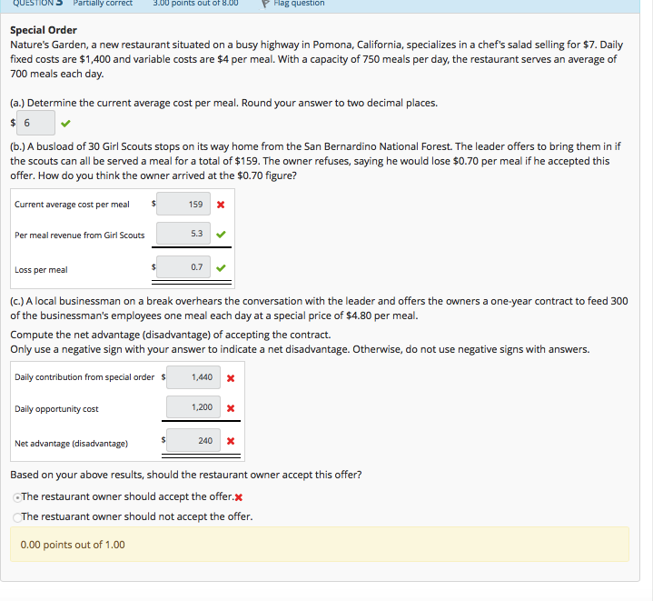question wrong!!! Please see the incorrect answers given to me by Chegg