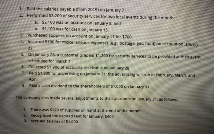 format 4. Post the adjustments to T-accounts to determine the adjusted account