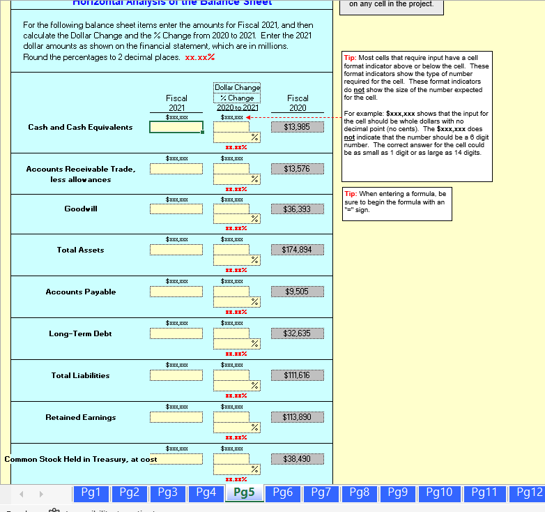 Earnings" e sure to use Net Earnings in all alculations that use