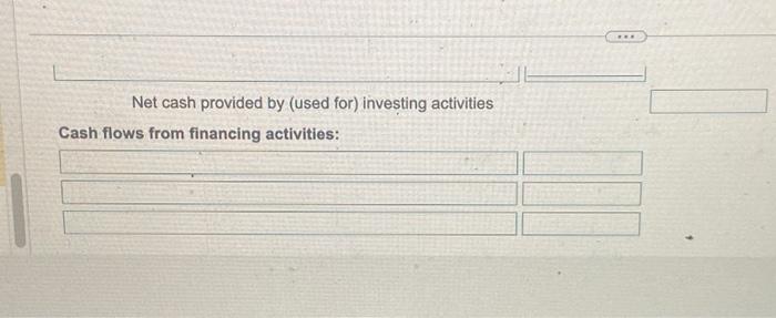 numbers lo be subtracted and for a net decrease in cash.) Smithson