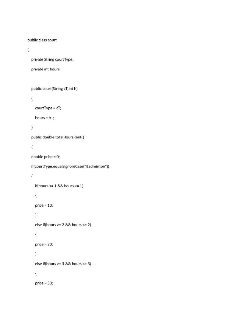 IC number: 1001 Court type : Badminton Time : 110120 Date :