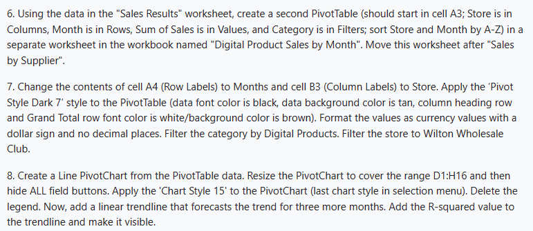 and analyze revenue and expense reports. He has asked you to create