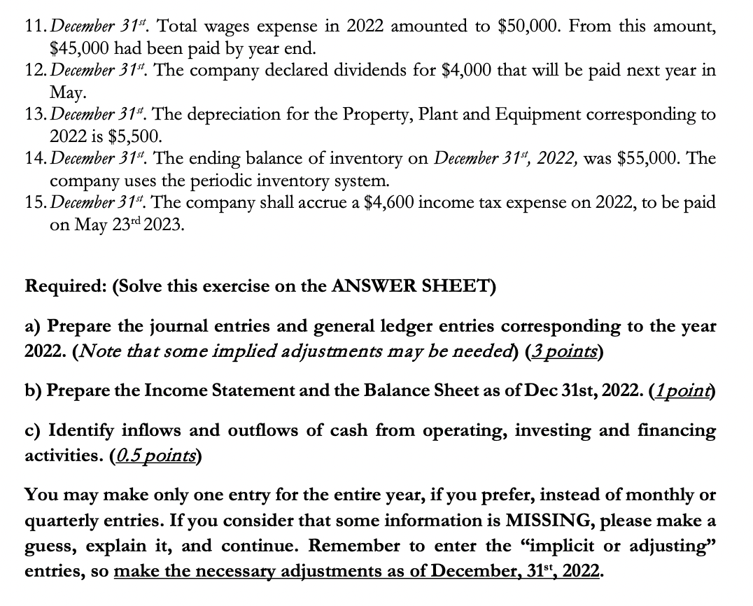 Balance Sheet of Jingle Jingle Company as of December 31, 2021. Jingle