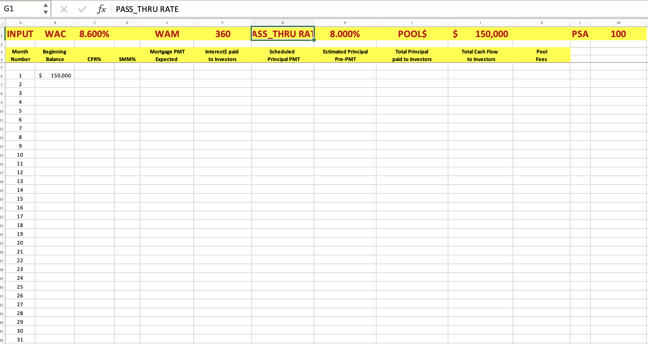  Solve the table on excel and please show the formula for