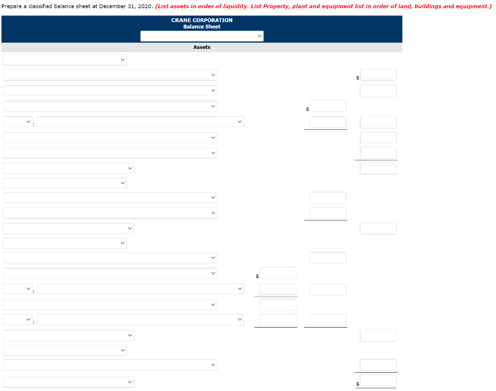 from the records of Crane Corporation. Accounts payable $239,200 Accounts receivable 139,200
