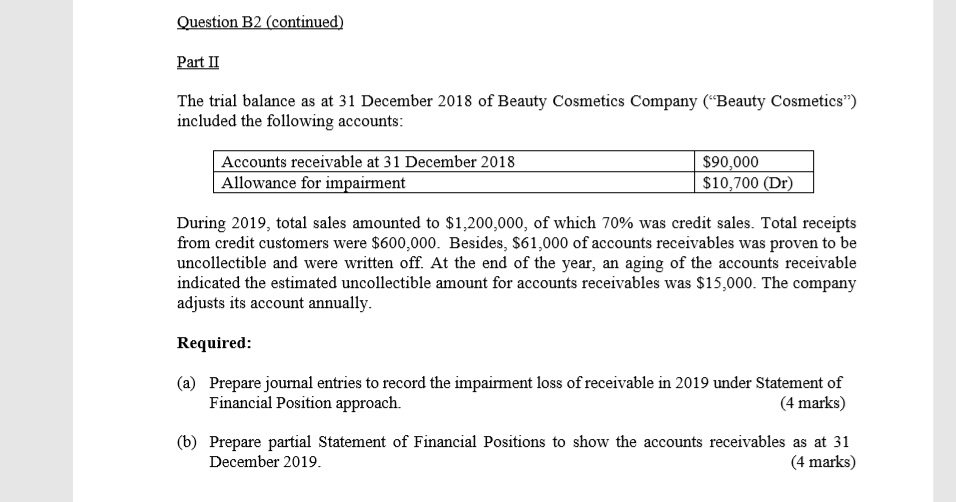 I At 31 March 2019, the balance of the Cash account according