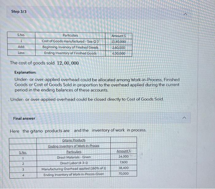 the production. \begin{tabular}{l|l|l|l|} \hline 17 & \multicolumn{3}{|l|}{ Total Manufacturing Overhead Costs }