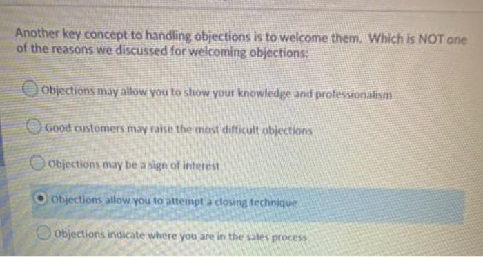  please do these 4 for me Another key concept to handling