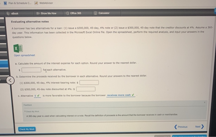  M Pan & Schedule C. WebAdvisor Book Show Me How Oft