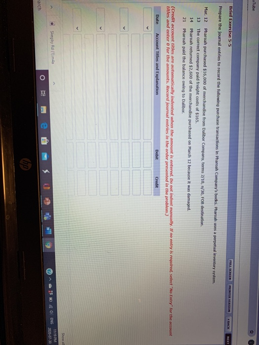  Tube Brief Exercise 5-5 FULL SCREEN PRINTER VERSION RACK NEXT Prepare