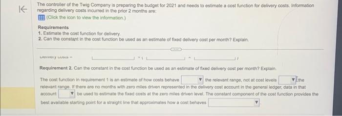 ranoe. not at cost levels the The controller of the Twig Company