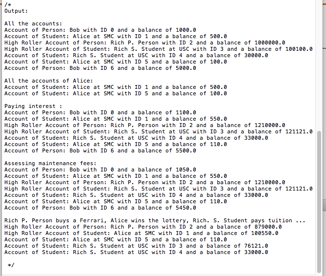 Your are asked to design and implement a simple program that models