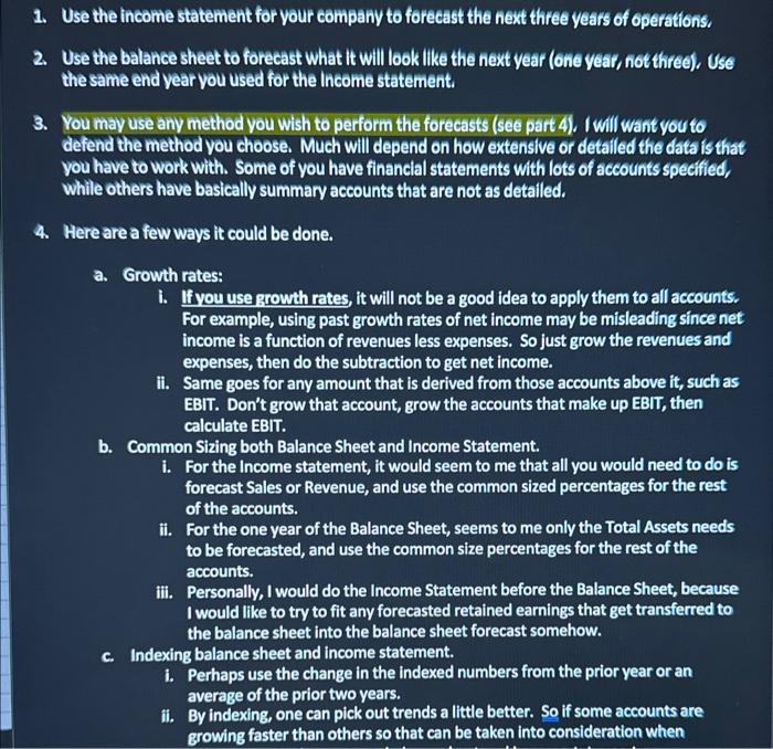  using the common sizing method 1. Use the income statement for