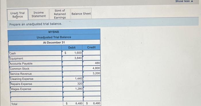 Income Statement Transactions [LO 3-3, LO 3-4, LO 3-5] [The following information