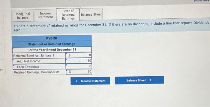 on January 1. As of November 30, MyBnB reported the following balances.