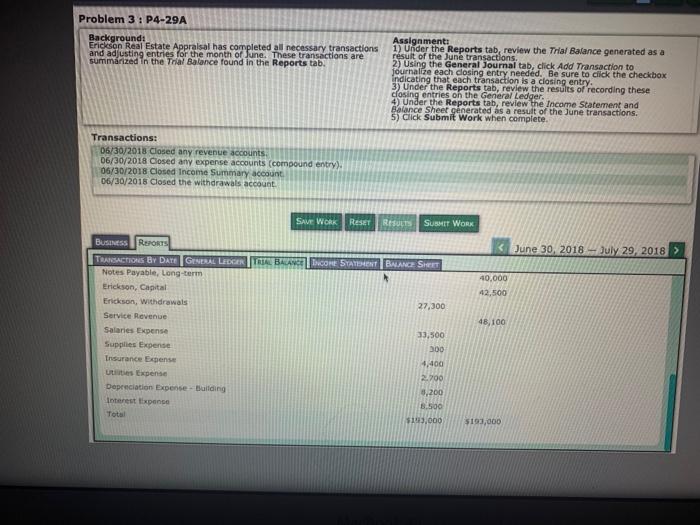 Balance found in the Reports tab. Assignment: 1) Under the Reports tab,