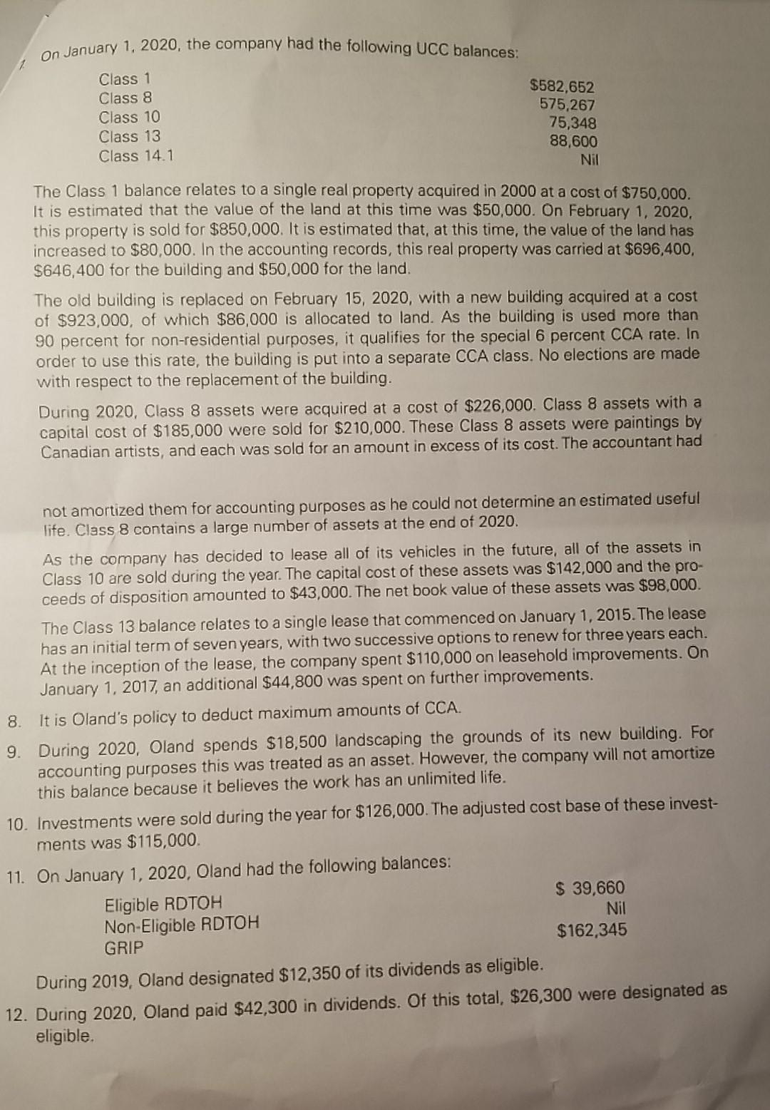 year end. For the year ending December 31, 2020, the Income Statement