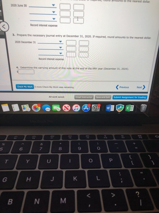 1, 2020, Sisek Company borrowed $716,000 with a 10-year, 9.75% note, interest