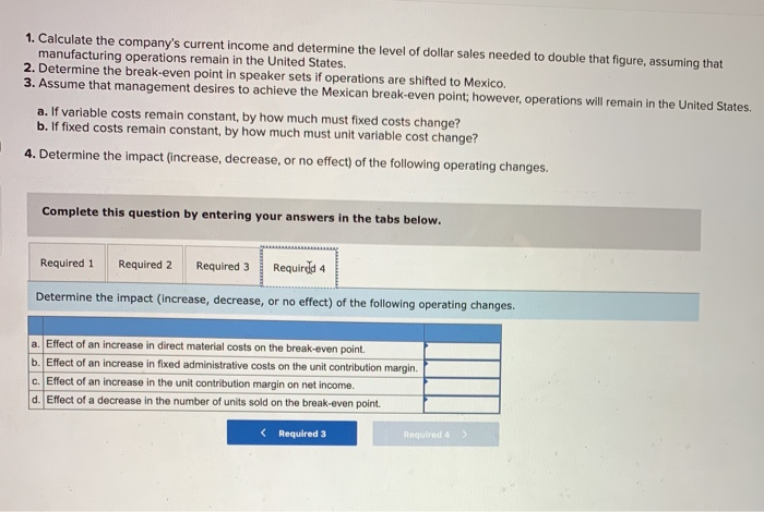 costs. Variable costs are expected to average $16.00 per set; annual fixed