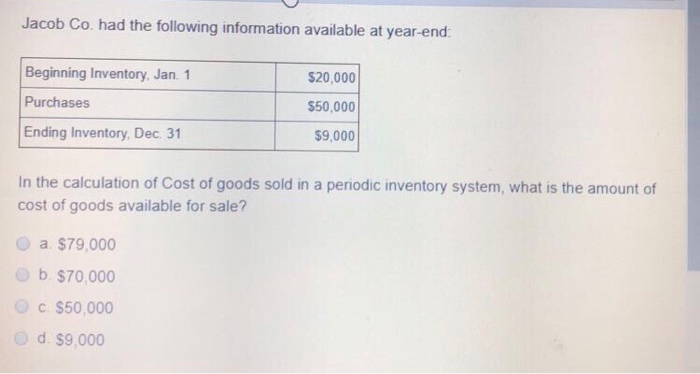 goods sold under a perpetual inventory system? O a. Debit Purchases; Credit