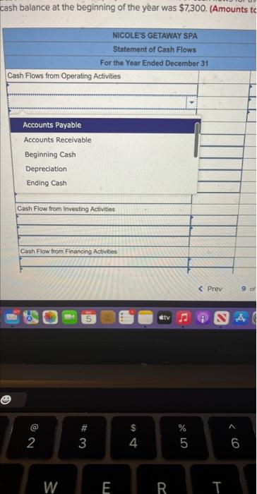 of $2,450. The company reported the following activities: a. Increase in inventory