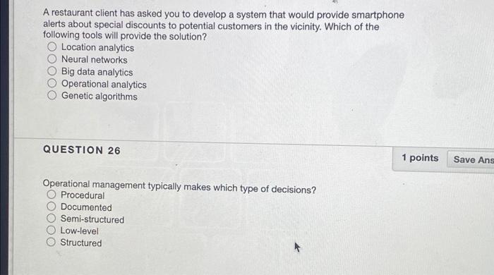 call center and customer service support, and marketing automation. O Analytical Operational