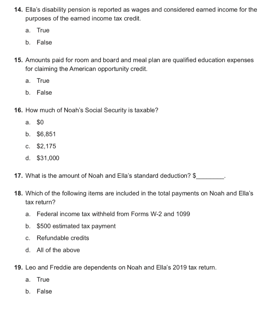 They elect to file Married Filing Jointly. Their son Leo is 23