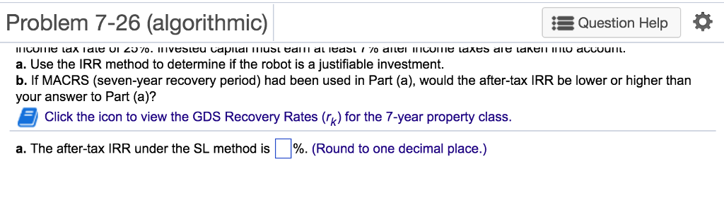 software company currently requires $106,000 per year in labor costs. A robot
