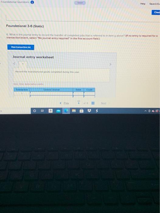 manufacturer that uses job order costing On January 1, the company's inventory