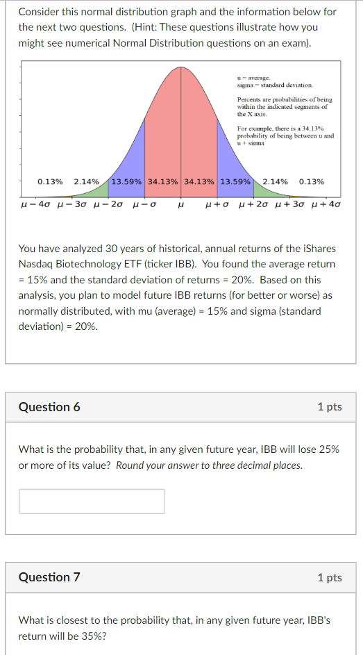  Consider this normal distribution graph and the information below for the