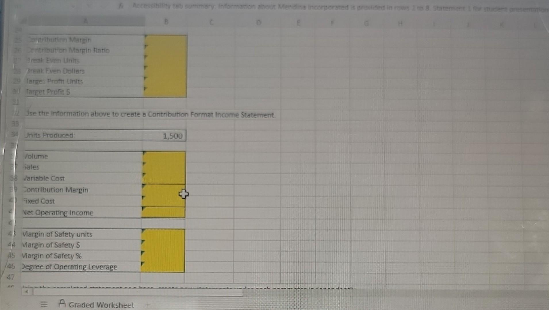 of Safety, Degree of Operating Leverage, and Sensitivity Analysis for CVP Mendina,