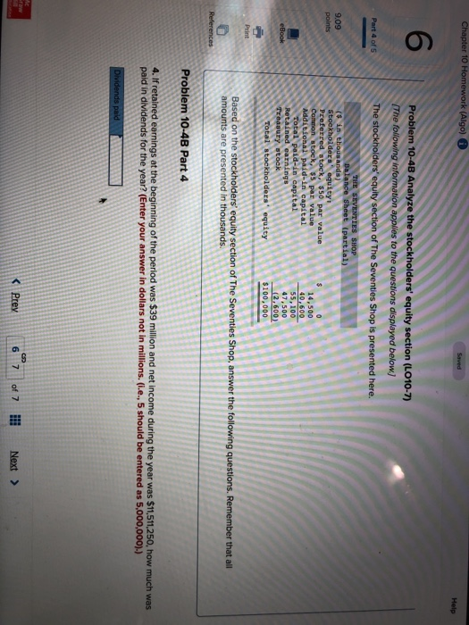  Chapter 10 Homework (Algo) 0 Saved Help 6. Problem 10-48 Analyze