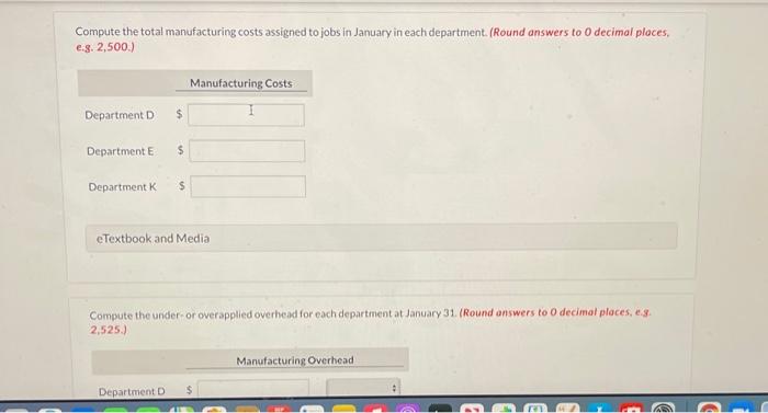 hours in Department E and machine hours in Department In establishing the