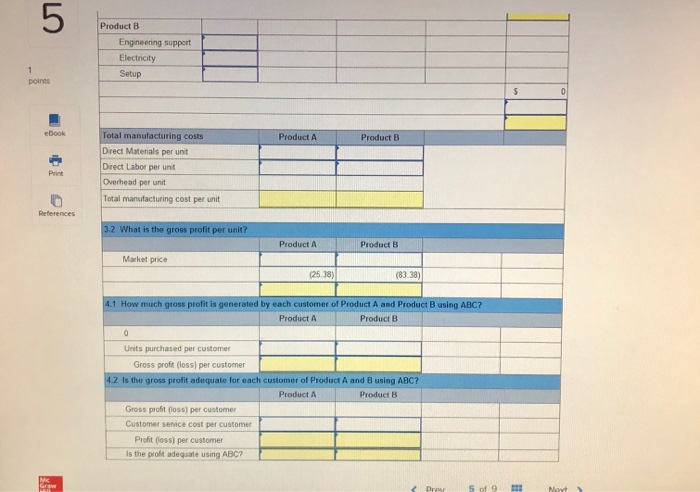 hours $14 per unit 25 per unit 0.4 Dall per unit 1-4