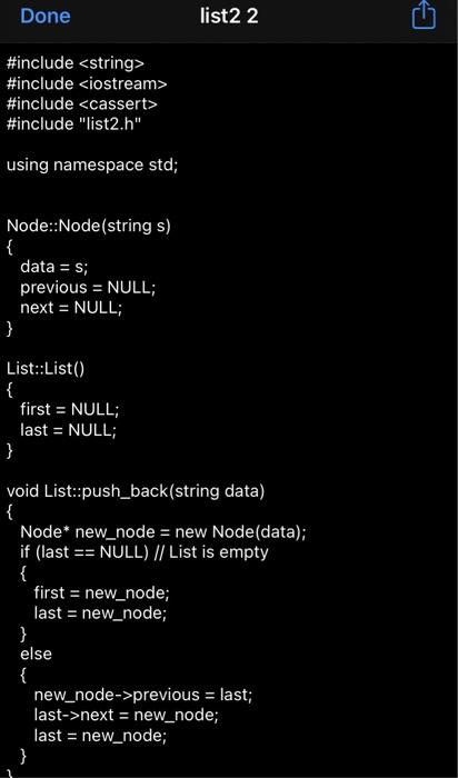 of class List2 in the following way: Convert it to a circular