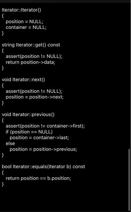not change the implementation of class Node. Implement all operations currently available