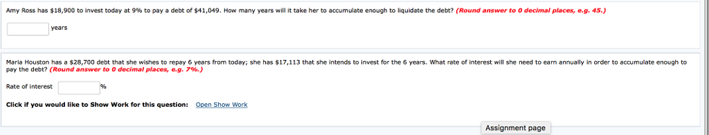 each of the following four questions by computing the unknowns. Click here