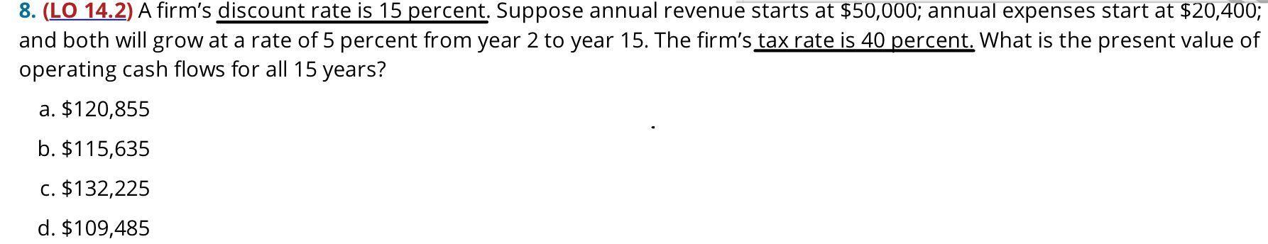 that! FarNorth Airlines is considering two equally risky, mutually exclusive projects, both