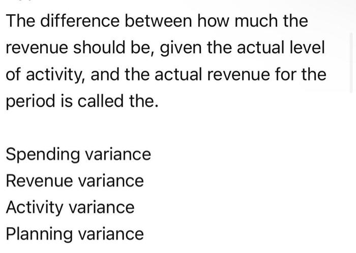 answer ASAP please The difference between how much the revenue should be,