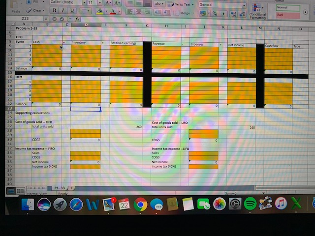 average. (Hint: Record the events under equation before preparing the statements.) The